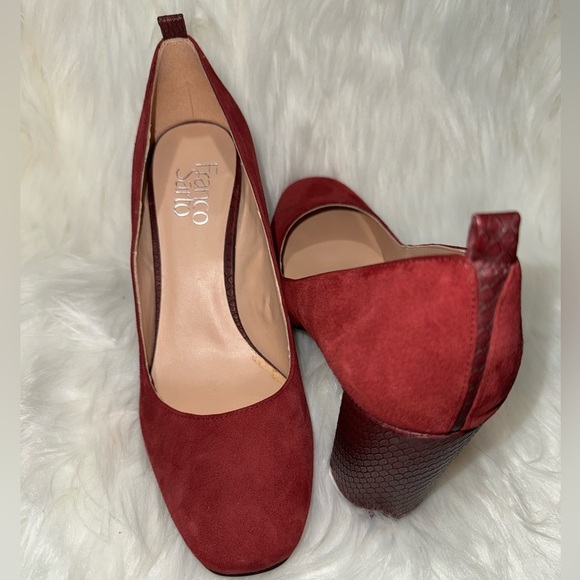 Franco Sarto Red Heels Elegant Design - Picture 1 of 6